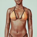 crocodile print bikini top